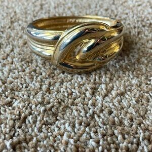 VTG Goldtone Hinged Cuff Bracelet